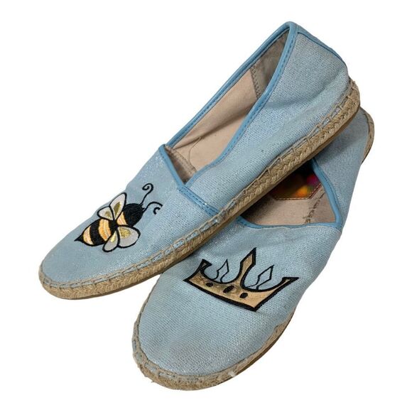 Circus by Sam Edelman Blue Queen Bee Slip On Espadrille Loafer Shoe - Picture 3 of 8